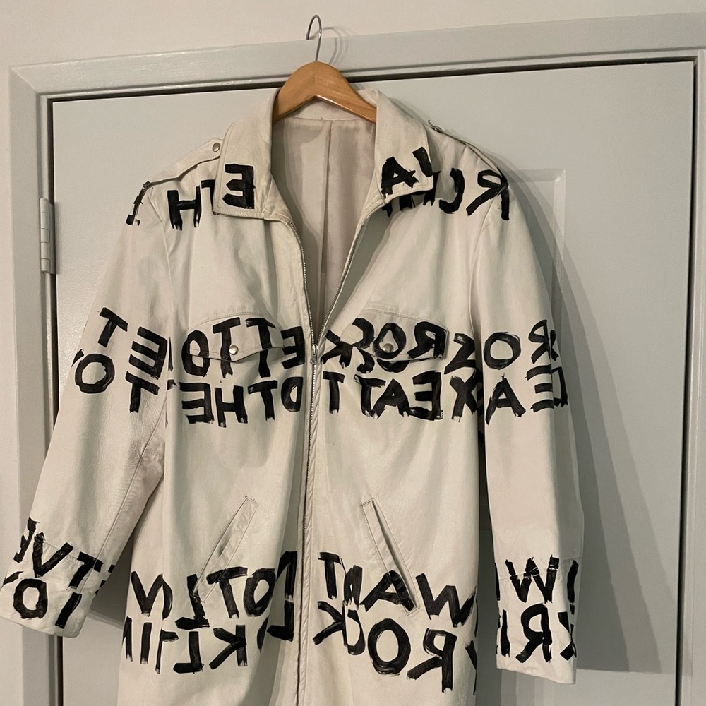 Stephen Sprouse Leather Coat